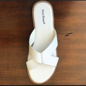 New in Box White Pierre Dumas Sandals
